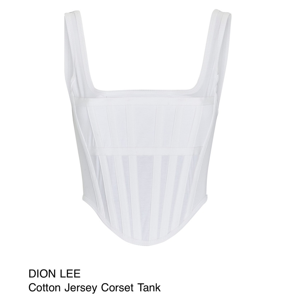 Dion Lee Jersey Corset tank top - white
